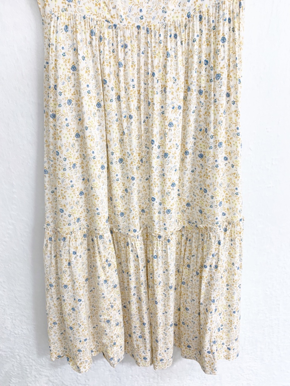 Madewell Folkmagic Floral Flutter Sleeve Tiered Midi Dress Sz 6 - Picture 6 of 14